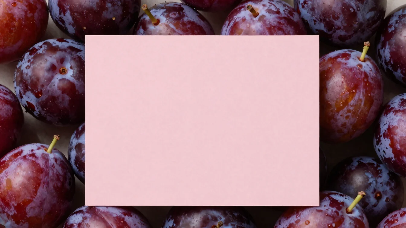 Portrait 2:3 book-cover placeholder, plum card, soft rose label,